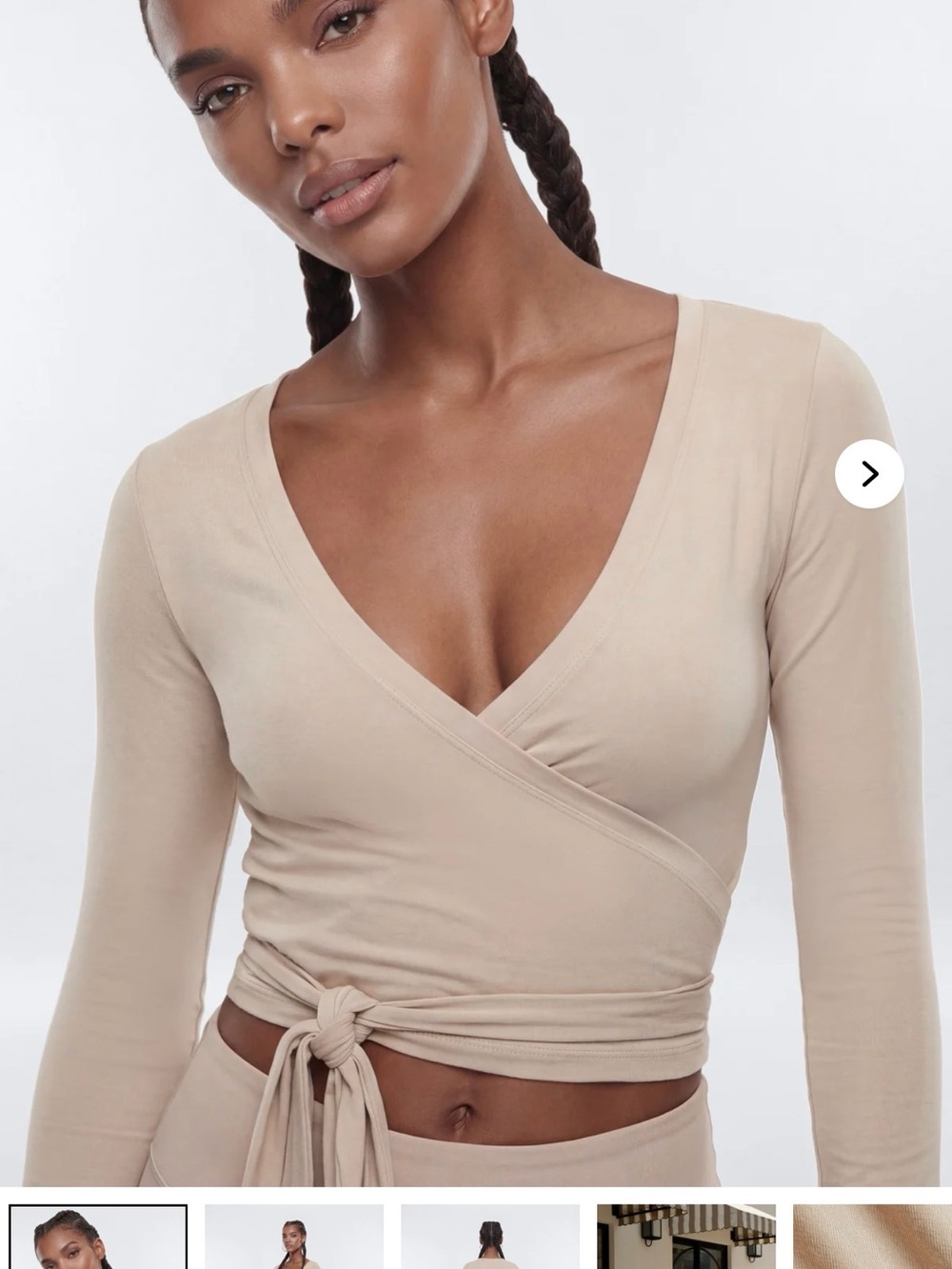 Long sleeve wrap top